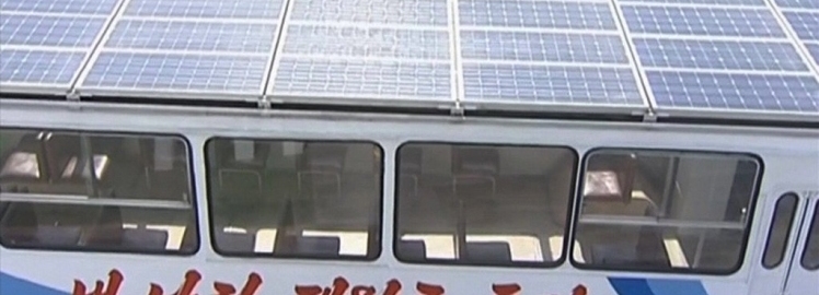 Икарус на солнечных батареях выпустили на улицы Северной Кореи